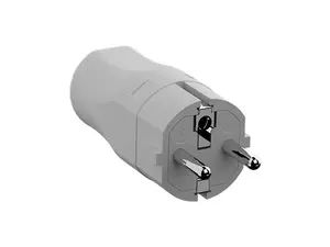 Bachmann 960.301 Type F Power Plug Adapter, 16A, 250V, Grey