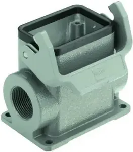 Socket housing Harting 2xM32 model 19300100292, industrial connector enclosure