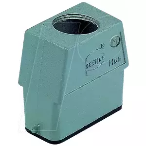 Connector housing Harting HAN 10 A-GG-M25, industrial rectangular insert, metal hood