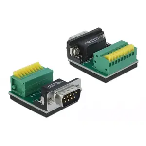 Соединитель DeLOCK 66321 1 x Serial Sub-D 9 1 x 9 Pin Черный Зеленый Серебристый Желтый