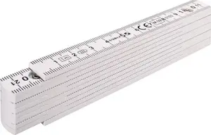Folding Ruler STABILA 1704, 1.0 m length, white, 13 mm wide, weather-resistant, accuracy class III, fiberglass-reinforced plastic