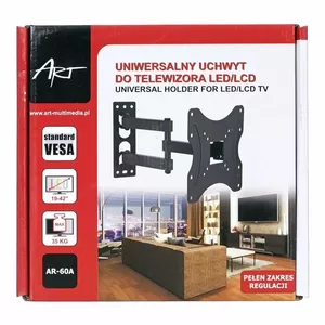 TV Wall Mount ART AR-60A for 19"–42" screens, fixed bracket for flat-panel TVs