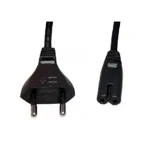Power cable e+p NK 1 Black 1.5 m CEE7/14 C8 coupler