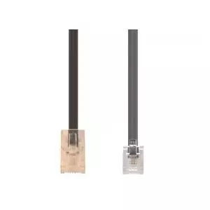 Telephone cable e+p T 91 6 m Black Transparent