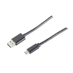 USB Cable S/CONN 14-10005 USB 2.0 1m USB A USB C Black