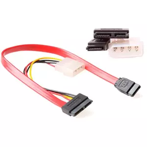 Kabelis ACT Micro SATA(6+7) female - SATA(7) female + 5,25" male 0.30 m
