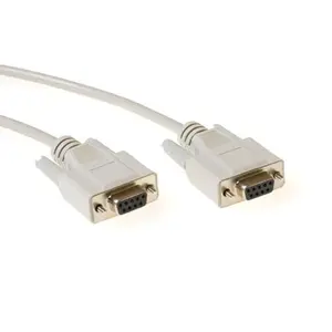 ACT AK7324 Serial Printer Cable 9-pin D-sub Female to 9-pin D-sub Female 5 m Beige
