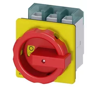Выключатель нагрузки Siemens 3LD2704-0TK53, 3 полюса, 100А, красно-желтая рукоятка
