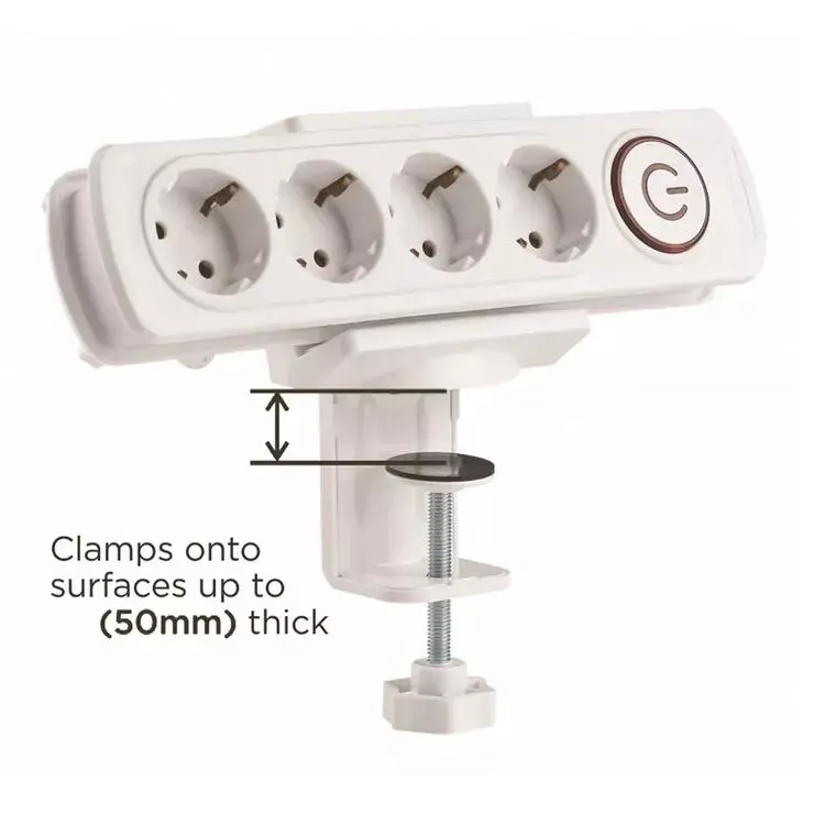 Jaudas pagarinātāja turētājs VALUE Clamp-On Power Strip Holder Photo 2