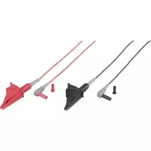 Test lead Voltcraft MSL-507 1 m, black/red, 4 mm plug with crocodile clips
