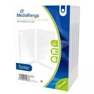 DVD Kaste MediaRange BOX30-T 1 disks 14mm caurspīdīga
