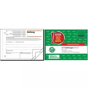 Receipt book Sigel T1178 — 2+1 copies, promotion edition, for market D, 1 piece