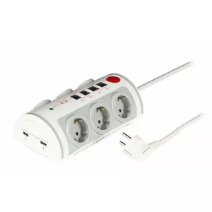 EFB Elektronik EK610 pārsprieguma aizsargs Balts 6 Maiņstrāvas izvade (-s) 250 V 1,5 m