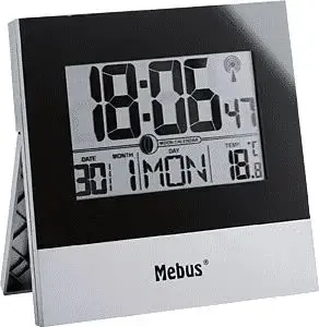 Sienas pulkstenis Mebus 41787 radio vadāms kvarca, diametrs 30 cm