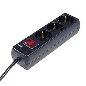 Surge Protector Hama 00030392 Black 3 AC outlets 230 V 1.4 m