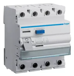 Hager CFA440D noplūdes strāvas ķēdes pārtraucējs 40 A 230/400 V 4-polu