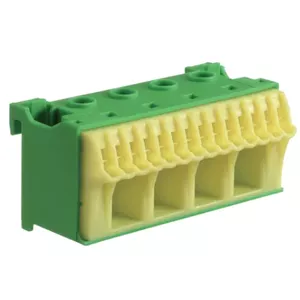 Hager KN18E Terminal Block 63A 18-Connection Quick-Connect Green/Yellow