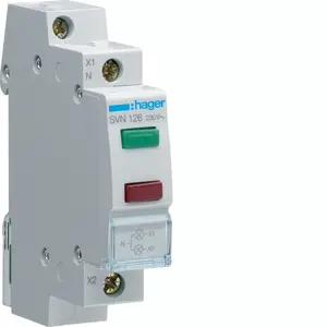 Световой индикатор Hager SVN126 LED зеленый и красный 230В переменного тока