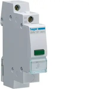 Модульный индикатор Hager SVN131 зеленый 12/48В AC/DC