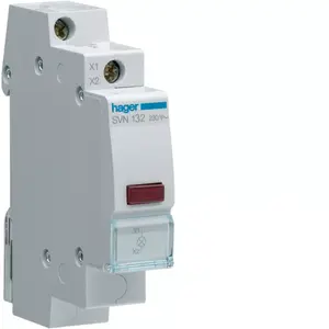 Модульный индикатор Hager SVN132 красный 12-48В AC