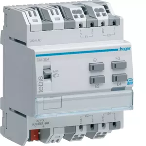 Digital/analogue I/O module Hager TXA304 — Digital input, 4 channels, 21–32 V DC, up to 230 V, 50–60 Hz