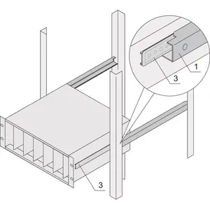 Stiprinājuma profils SCHROFF europacPRO 475 T 24562-458 priekš 19" skapjiem