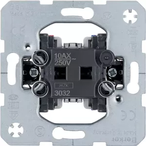 Berker 3032 divpolu slēdzis, 10 A, 250 V, pelēks