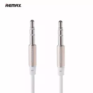 Remax L100 3.5mm Aux Jack Cable 3.5mm male to 3.5mm male Anti-Tangle 1.0m Cable White