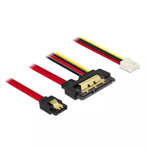 SATA cable DeLOCK 85234 0.3 m SATA 7-pin + Molex 4-pin SATA 22-pin Black