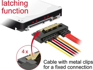 SATA cable DeLOCK 85228 0.3 m SATA 7-pin SATA 22-pin Black