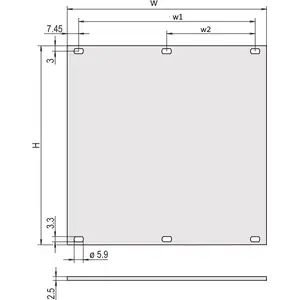 Priekšējā panelis SCHROFF Pentair 4U modelis 30807-596 priekš 19" skapja