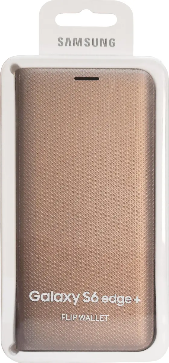 Flip maciņš Samsung S6 Edge+ Zelta