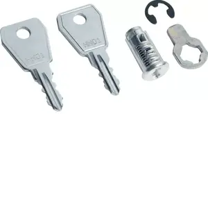 Electrical enclosure lock Hager VZ302N, metal lock accessory for distribution cabinets
