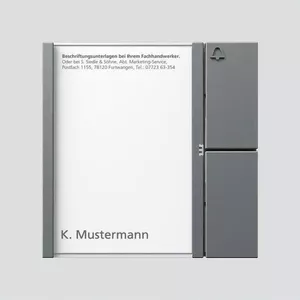 Button Module S. Siedle & Soehne TM 612-1 — Dark Grey Glitter