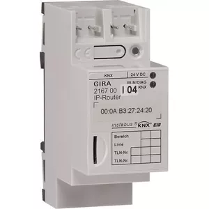 IP maršrutētājs Gira REG 216700 priekš KNX/EIB — modelis 216700, tīkla vārteja