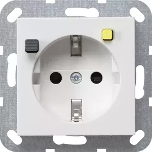 Sienas kontaktligzda Type F Gira 2677 03 — 230 V, 16 A, balta