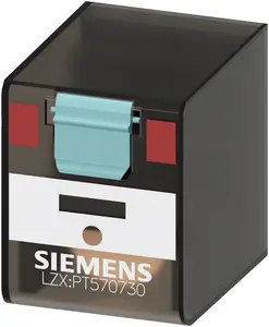 Siemens LZX:PT570730 Plug-in Relay with 4 CO Contacts, 230V AC Input Voltage and 6A Maximum Current