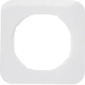 Wall plate / switch cover berker 10112189, screwless plastic, white, 1-piece