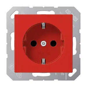 Outlet Box Jung A 1520 BF RT Type F, red — mounting box for flush sockets