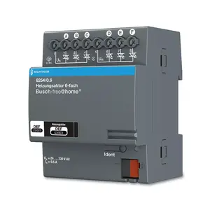 Termostatisks aktuators Busch-Jaeger 2CKA006220A0025 — 6 kanāli, IP20, 0,16 A, 72×64×90 mm