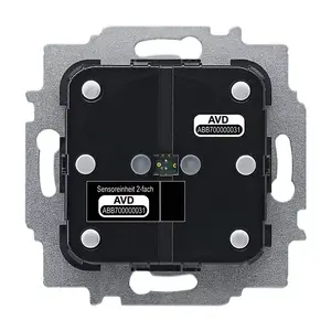 Electrical switch accessory Busch-Jaeger 2CKA006133A0222, black/grey, IP20, 71×71×23 mm