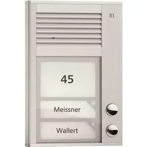 Audio door station TECHNISAT PAK02-EN, 2 buttons, silver