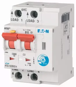 Устройство защиты от дугового пробоя Eaton AFDD-10/2/B/003-A, 2 полюса, 10 А, тип A