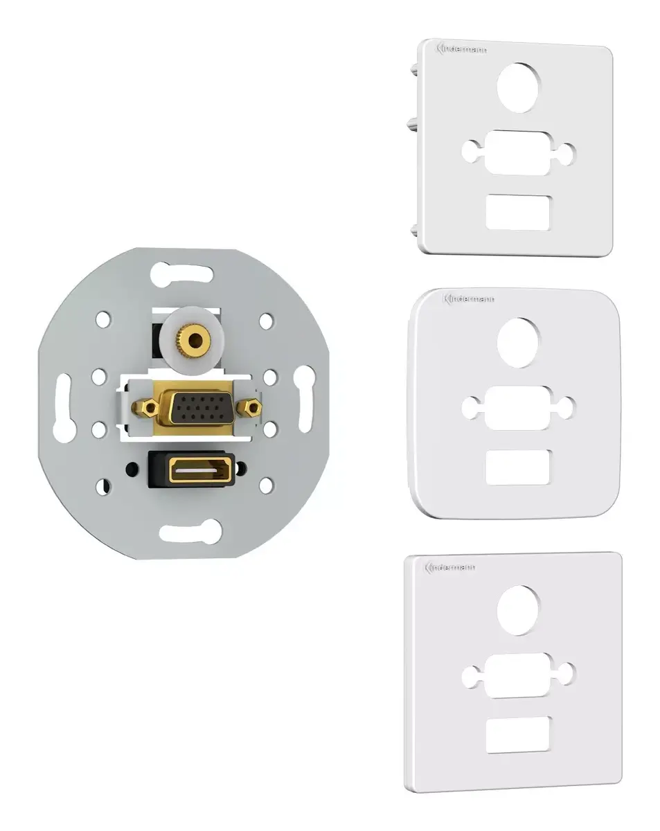 Розетка HDMI VGA 3.5mm Kindermann 7456000586 Photo 2
