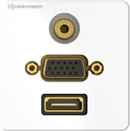 Sokets HDMI VGA 3.5mm Kindermann