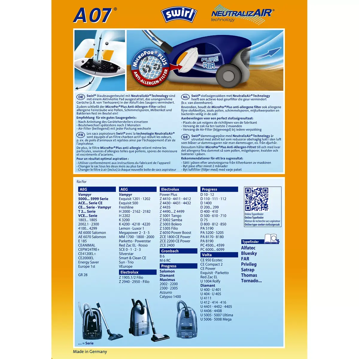Мешок для пылесоса Swirl A 07 NeutralizAir Photo 2