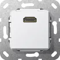 Gira 566903 HDMI Socket Outlet, White