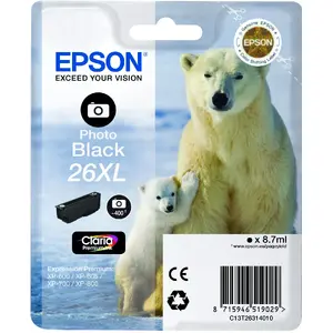 Картридж для принтера Epson Polar Bear Singlepack Photo Black 26XL Claria Premium (High XL, краситель)