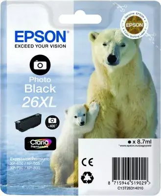 Epson Polar Bear Photo Black 26XL Claria Premium картридж Photo 2
