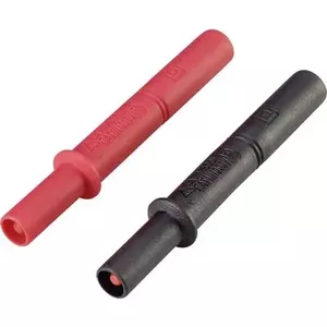 Parauga pagarinājums Voltcraft MSL-505, 4 mm kontakts, melns/sarkans, pāris